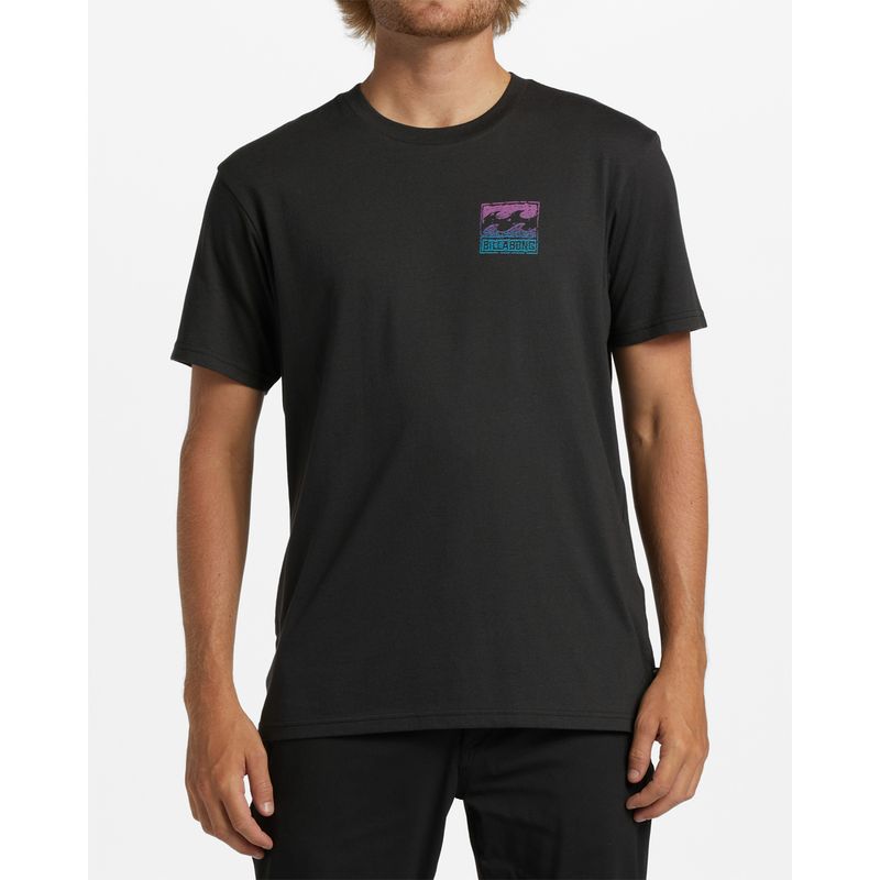 Polo-Para-Hombre-Manga-Corta-Crayon-Wave-Negro-Billabong