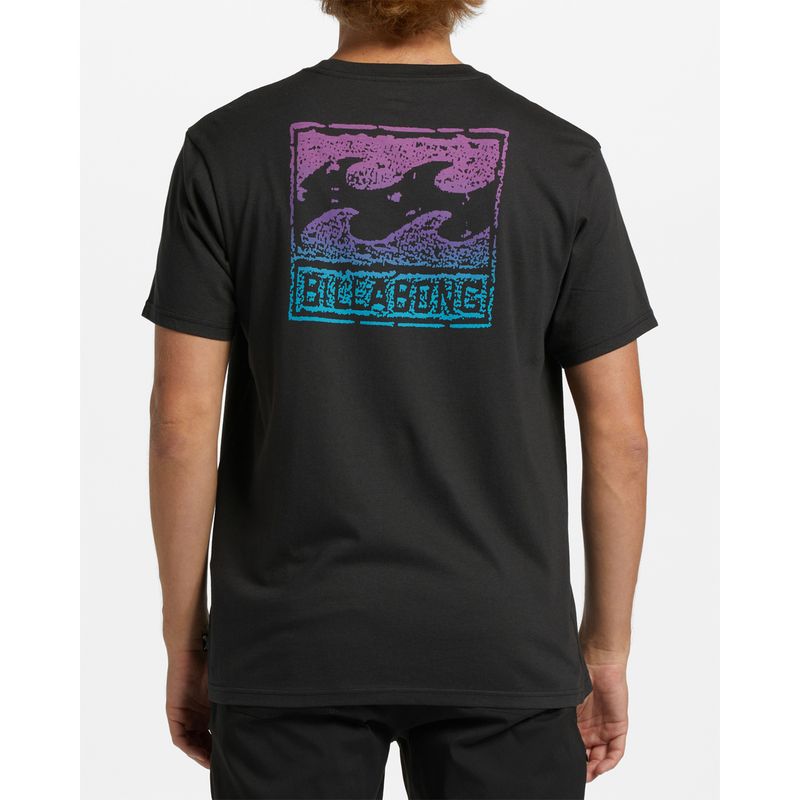 Polo-Para-Hombre-Manga-Corta-Crayon-Wave-Negro-Billabong