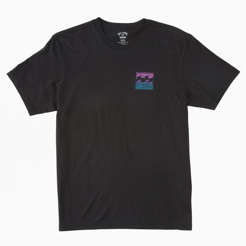 Polo-Para-Hombre-Manga-Corta-Crayon-Wave-Negro-Billabong