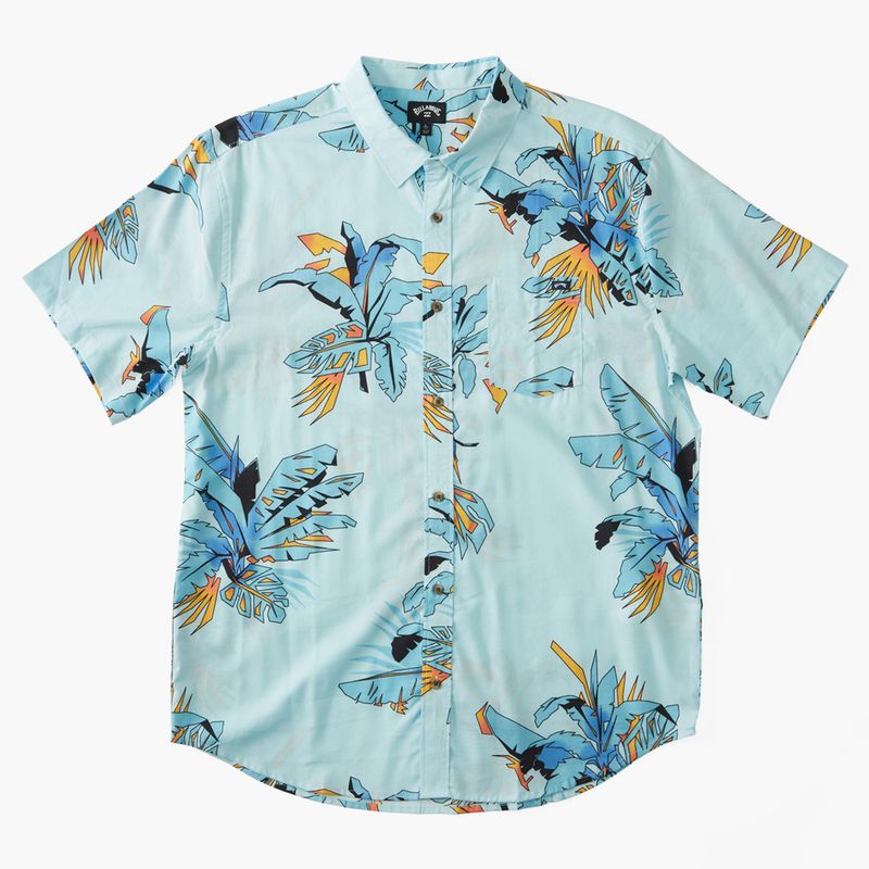 Camisa-Para-Niño-Manga-Corta-Sundays-Celeste-Billabong
