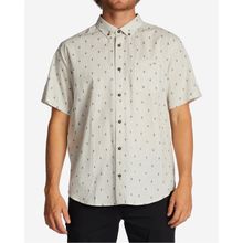 Camisa Para Hombre Manga Corta All Day Jacquard Beige Billabong