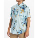 Camisa-Para-Hombre-Manga-Corta-Sundays-Celeste-Billabong