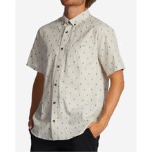 Camisa Para Hombre Manga Corta All Day Jacquard Beige Billabong