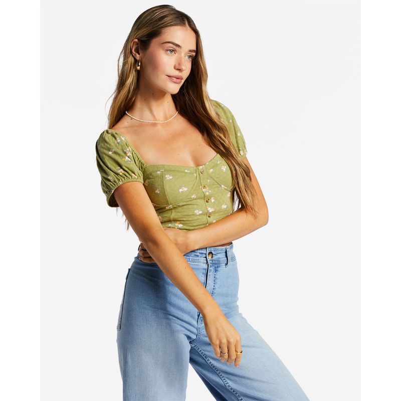 Blusa-Para-Mujer--Sweet-Memory-Verde-Billabong