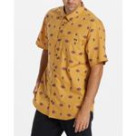 Camisa-Para-Hombre-Manga-Corta-Sundays-Mini-Amarillo-Billabong