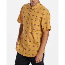 Camisa Para Hombre Manga Corta Sundays Mini Amarillo Billabong