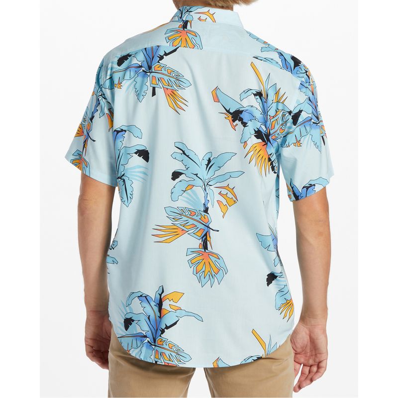 Camisa-Para-Hombre-Manga-Corta-Sundays-Celeste-Billabong