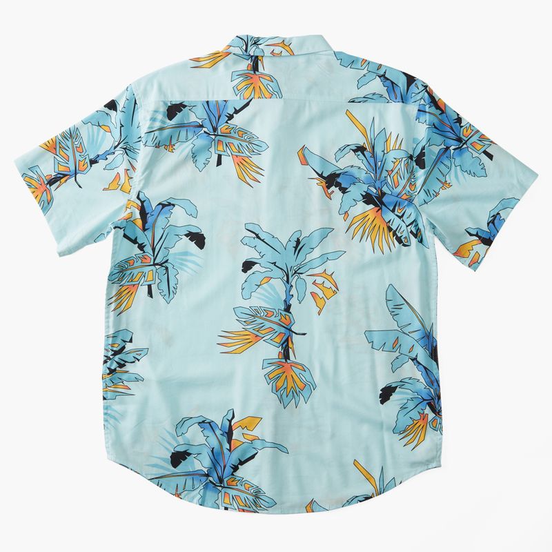 Camisa-Para-Hombre-Manga-Corta-Sundays-Celeste-Billabong