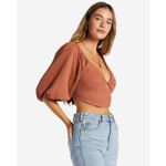 Blusa-Para-Mujer--Del-Sole-Top-Marron-Billabong