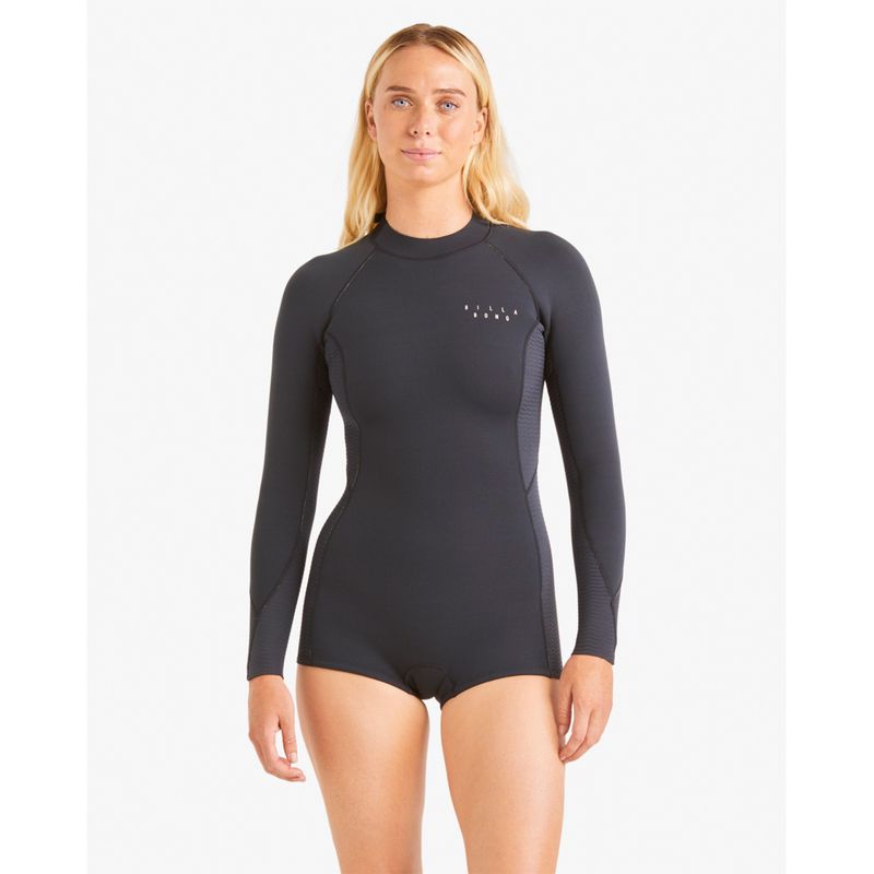 Wetsuit-Para-Mujer-2-2-Manga-Larga-Spring-Fever-Negro-Billabong