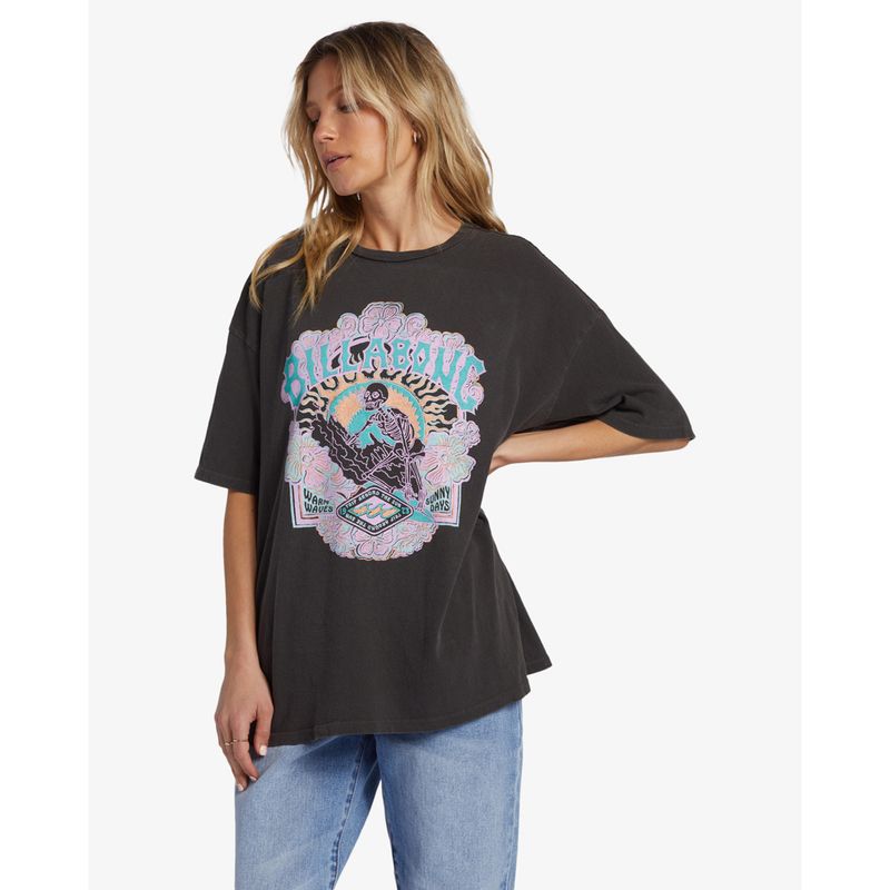 Polo-Para-Mujer-Manga-Corta-Warm-Waves-Negro-Billabong