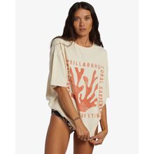 Polo Para Mujer Manga Corta True Boy Coral Gardener Blanco Billabong