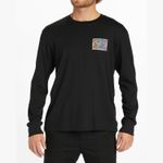 Polo-Para-Hombre-Manga-Larga-Crayon-Wave-Negro-Billabong