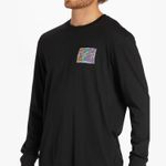 Polo-Para-Hombre-Manga-Larga-Crayon-Wave-Negro-Billabong