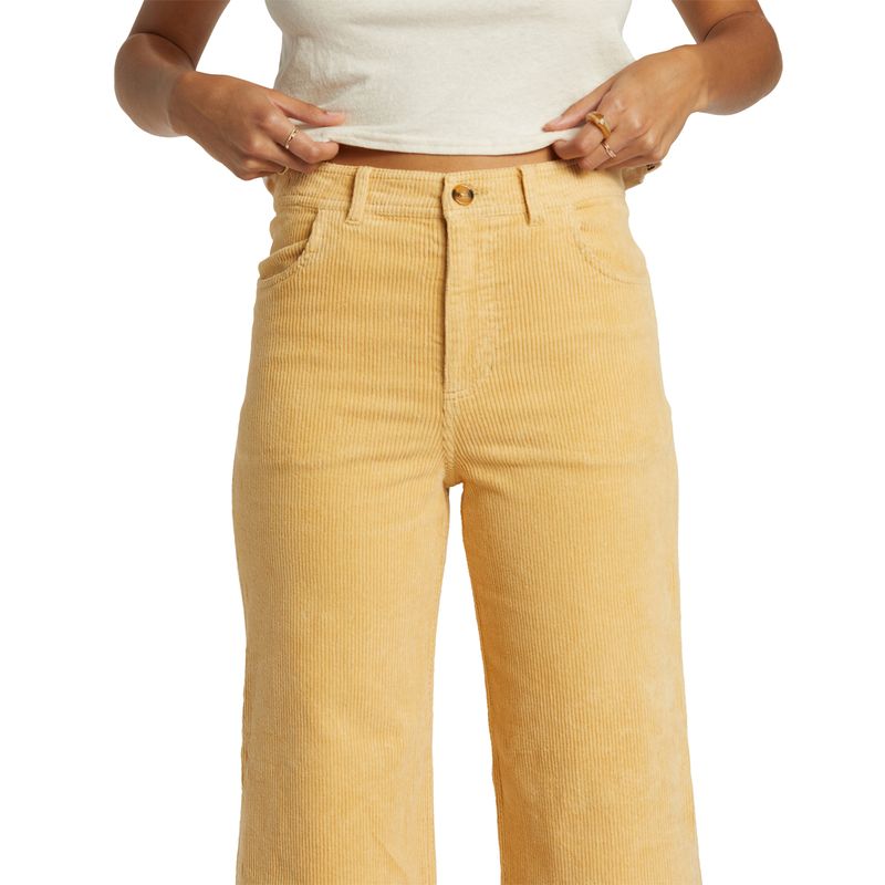 Pantalon-Para-Mujer--Be-Free-Cord-Amarillo-Billabong