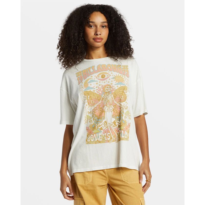 Polo-Para-Mujer-Manga-Corta-Love-Is-All-Blanco-Billabong