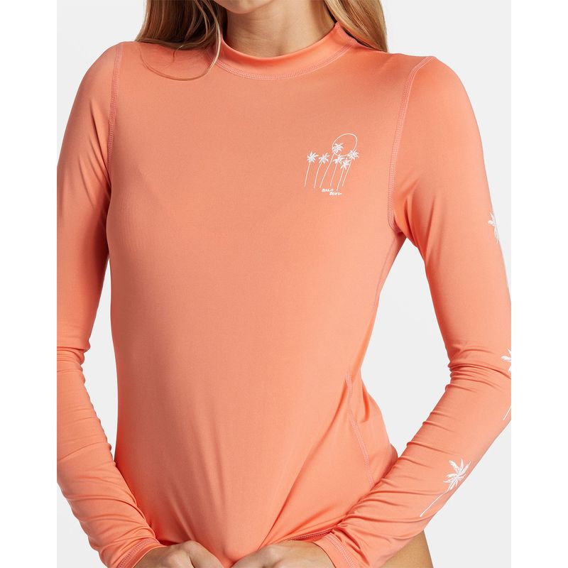 Lycra-Para-Mujer-Manga-Larga-Core-Loose-Fit-Long-Sleeve-Naranja-Billabong