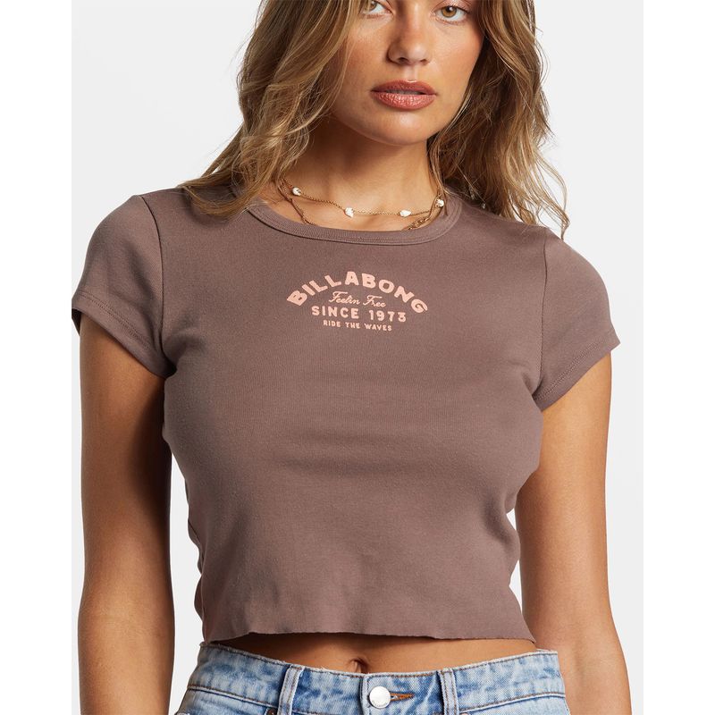 Polo-Para-Mujer-Manga-Corta-Feelin-Free-Marron-Billabong