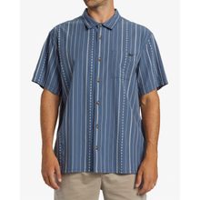 Camisa Para Hombre Manga Corta Sundays Jacquard Azul Billabong