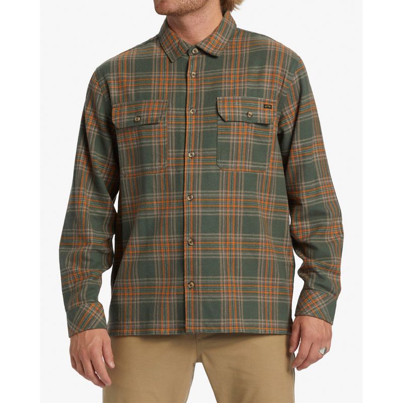 Camisa-Para-Hombre-Manga-Larga-Offshore-Flannel-Verde-Billabong