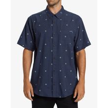 Camisa Para Hombre Manga Corta All Day Jacquard Azul Billabong