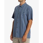 Camisa-Para-Hombre-Manga-Corta-Sundays-Jacquard-Azul-Billabong