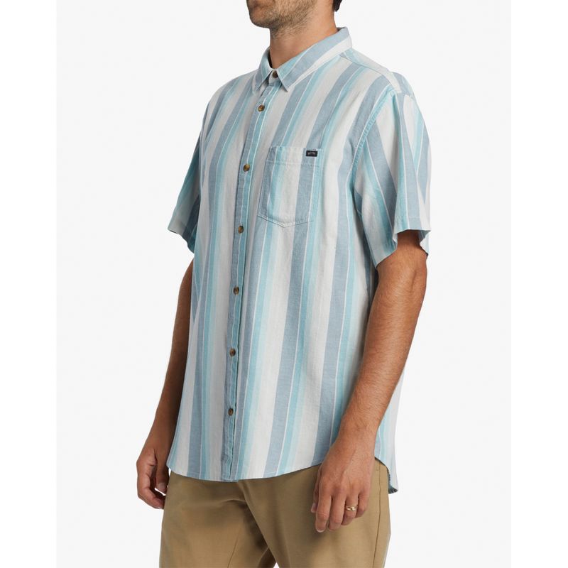 Camisa-Para-Hombre-Manga-Corta-All-Day-Stripe-Ss-Celeste-Billabong