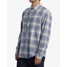 Camisa Para Hombre Manga Larga Coastline Flannel Celeste Billabong