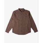 Camisa-Para-Hombre-Manga-Larga-Coastline-Flannel-Marron-Billabong