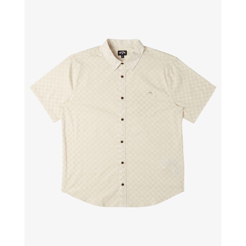 Camisa-Para-Hombre-Manga-Corta-Sundays-Mini-Ss-Beige-Billabong