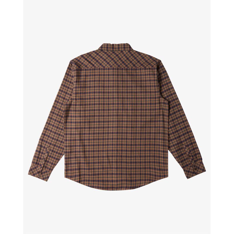 Camisa-Para-Hombre-Manga-Larga-Coastline-Flannel-Marron-Billabong