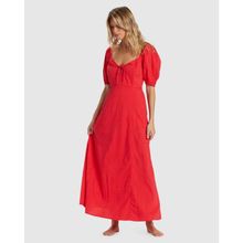 Vestido Para Mujer  Burning Love  Maxi Rojo Billabong