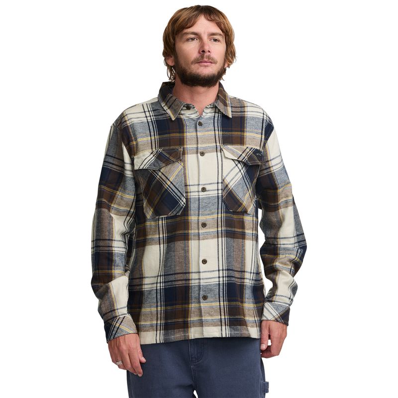 Camisa-Para-Hombre-Manga-Larga-Bad-Dog-Flannel-Gris-Billabong