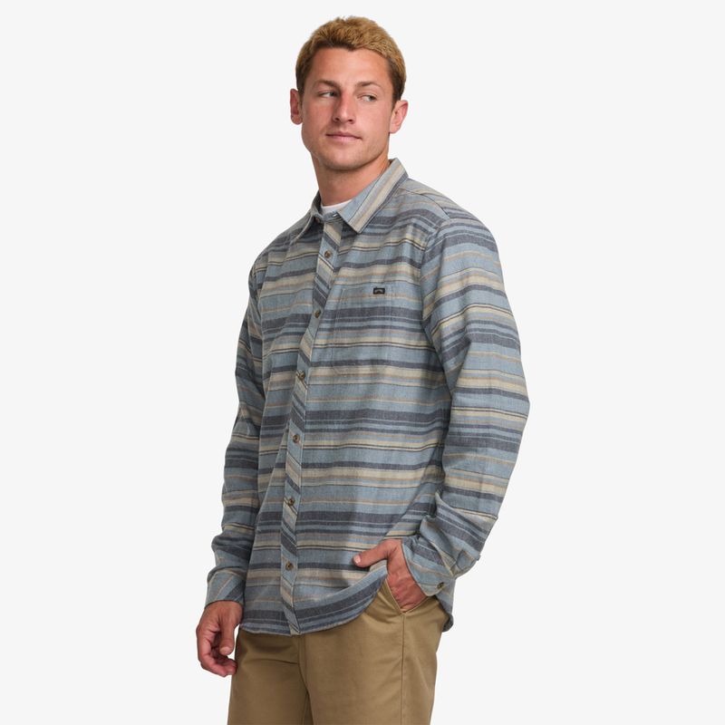 Camisa-Para-Hombre-Manga-Larga-Coastline-Flannel-Celeste-Billabong