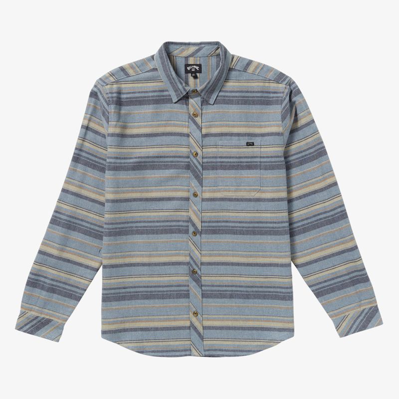 Camisa-Para-Hombre-Manga-Larga-Coastline-Flannel-Celeste-Billabong