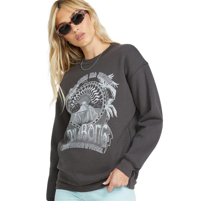 Poleron-Para-Mujer-Palm-Classics-Crew-Negro-Billabong