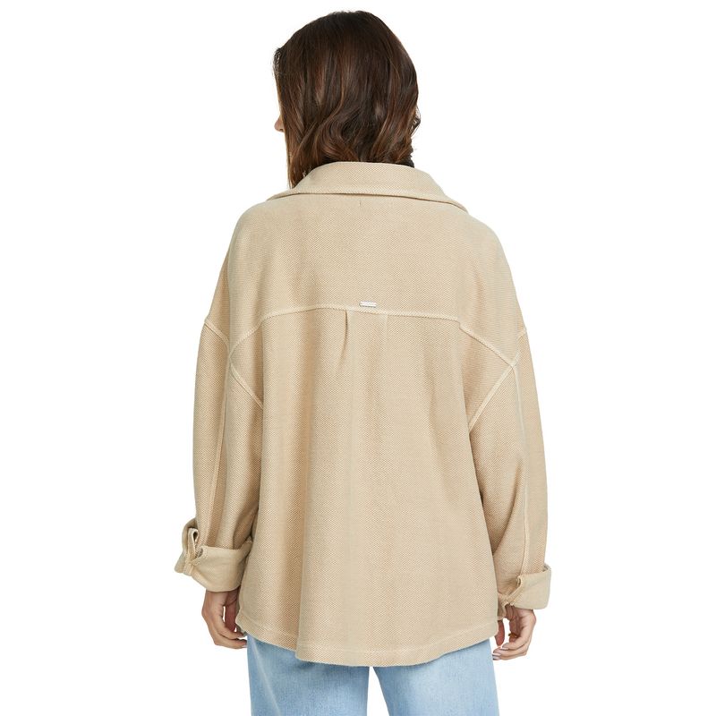 Casaca-Para-Mujer-Everytime-Fleece-Shacket-Beige-Billabong