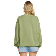 Polerón Para Mujer Ride In Crew Verde Billabong