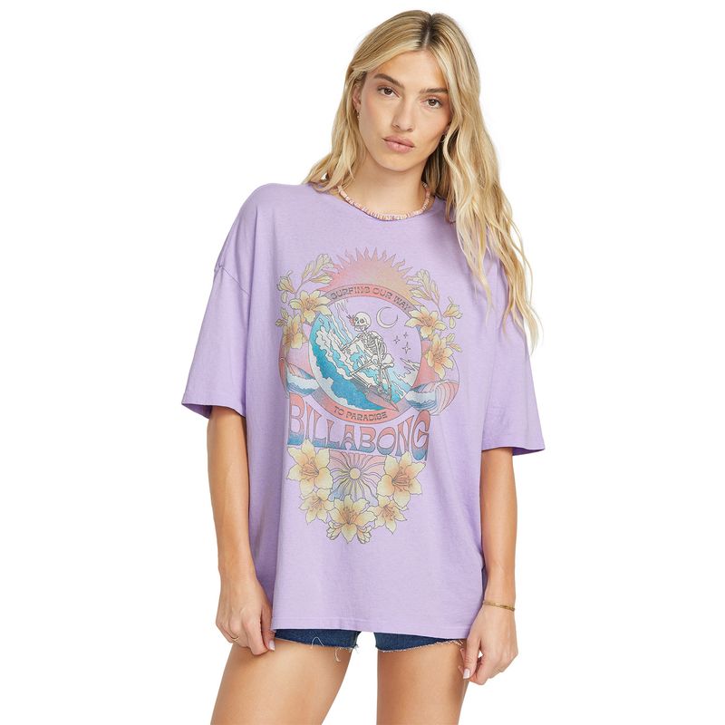 Polo-Basico-Para-Mujer-Goes-Around-Here-Morado-Billabong
