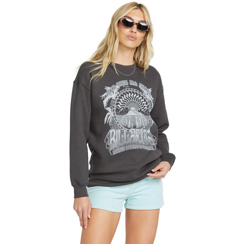Poleron-Para-Mujer-Palm-Classics-Crew-Negro-Billabong