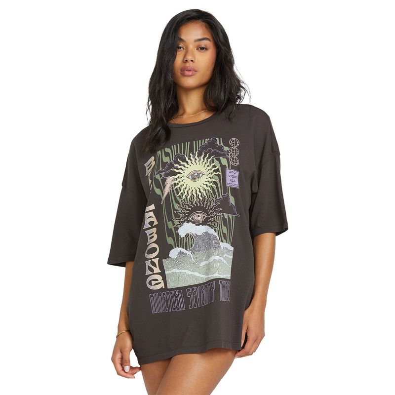 Polo-Basico-Para-Mujer-Swell-Trip-Negro-Billabong