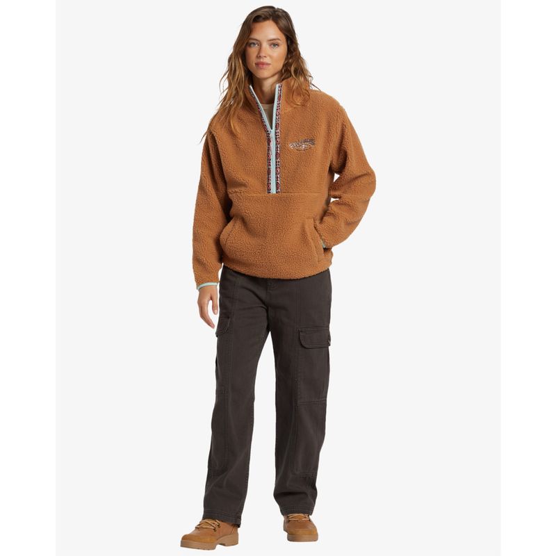 Poleron-Para-Mujer-Horizon-Half-Zip-Marron-Billabong