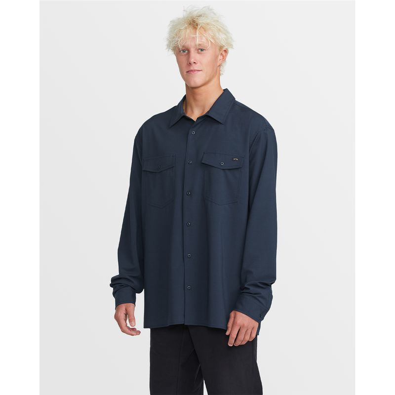 Camisa-Para-Hombre-Manga-Larga-Surftrek-Transit-Azul-Billabong