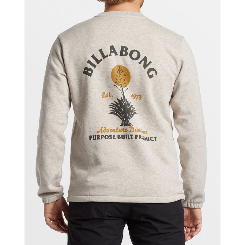 Polera-Para-Hombre-Compass-Crew-Beige-Billabong