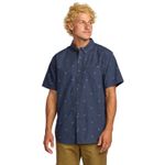 Camisa-Para-Hombre-Manga-Corta-All-Day-Jacquard-Azul-Billabong