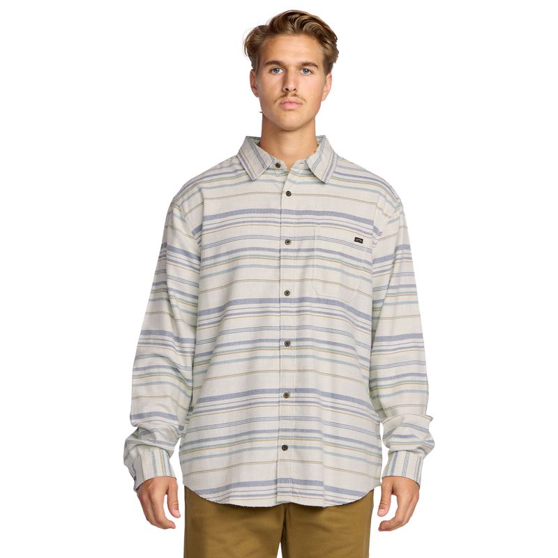 Camisa-Para-Hombre-Manga-Larga-Coastline-Flannel-Beige-Billabong