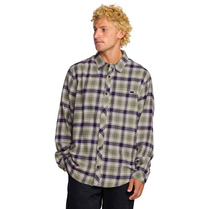 Camisa-Para-Hombre-Manga-Larga-Coastline-Flannel-Verde-Billabong