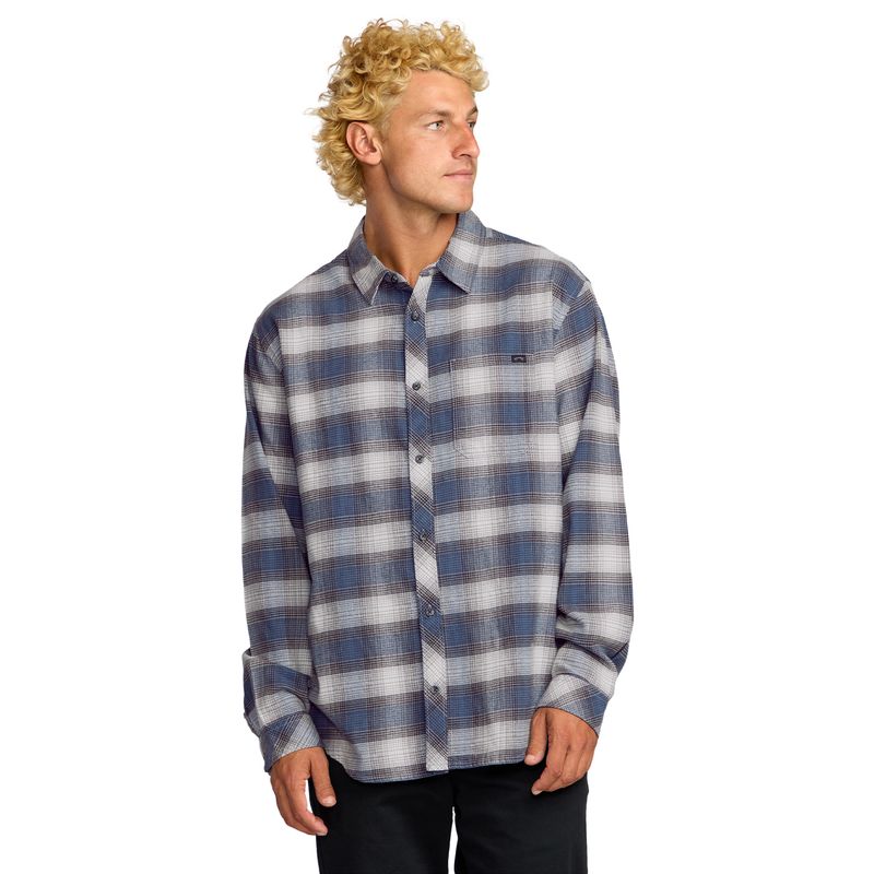 Camisa-Para-Hombre-Manga-Larga-Coastline-Flannel-Azul-Billabong