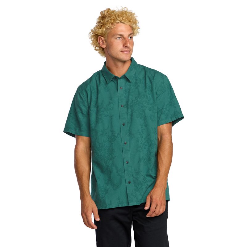 Camisa-Para-Hombre-Manga-Corta-Sunshines-Garage-SS-Verde-Billabong