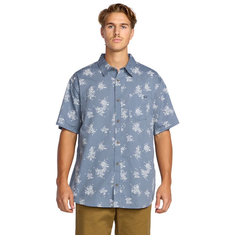 Camisa-Para-Hombre-Manga-Corta-Sundays-Mini-SS-Azul-Billabong